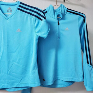 ADIDAS | Track Suit Jacket & Matching Vneck Tee